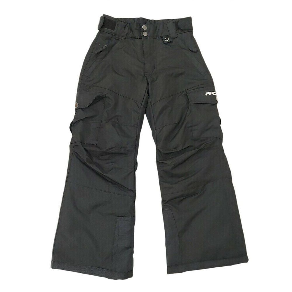 Arctix Snow Cargo Pants Kids XS Black Insulated Adjustable Waist Unisex Winter